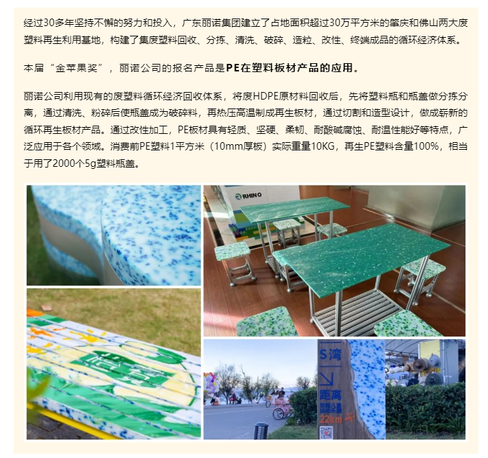 第6屆塑料回收和再生“金蘋果獎(jiǎng)”火熱報(bào)名，行業(yè)巨頭競(jìng)相角逐！
