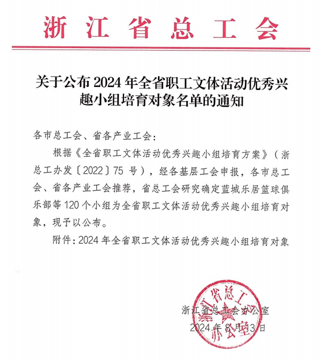 “川源之聲”讀書會(huì)獲評2024年浙江省職工文體活動(dòng)優(yōu)秀興趣小組培育對象