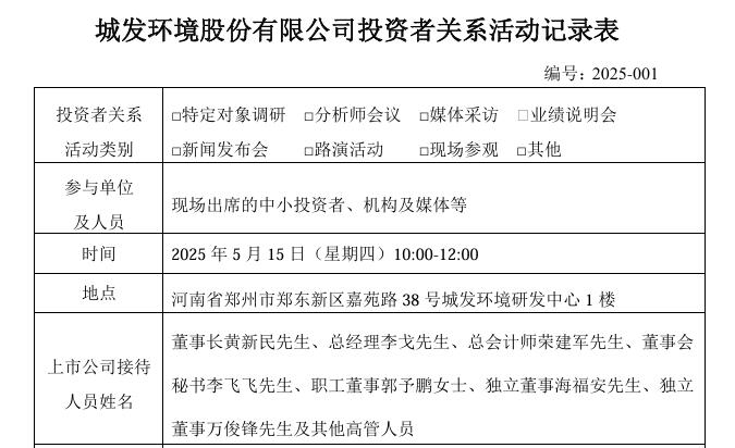 城發(fā)環(huán)境：招聘了5名博士，計(jì)劃建立年輕人創(chuàng)業(yè)孵化器