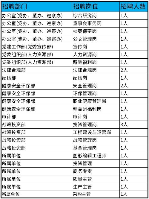 需要多名主管！中國資源循環(huán)集團綠色投資有限公司面向社會公開招聘公告